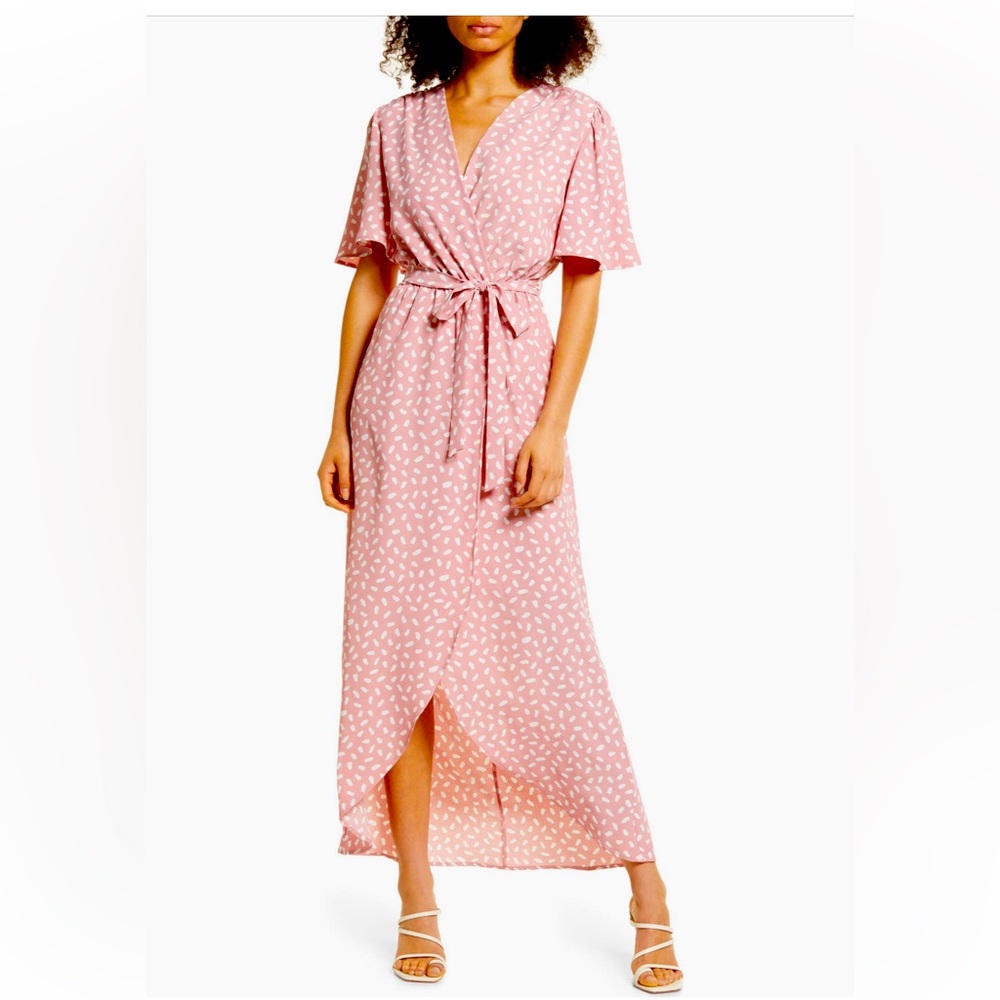 Fraiche by J , Ladybug faux wrap Maxi Dress